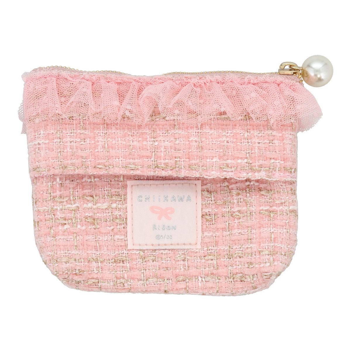 ちいかわ ツイードティッシュポーチ（ちいかわリボン）