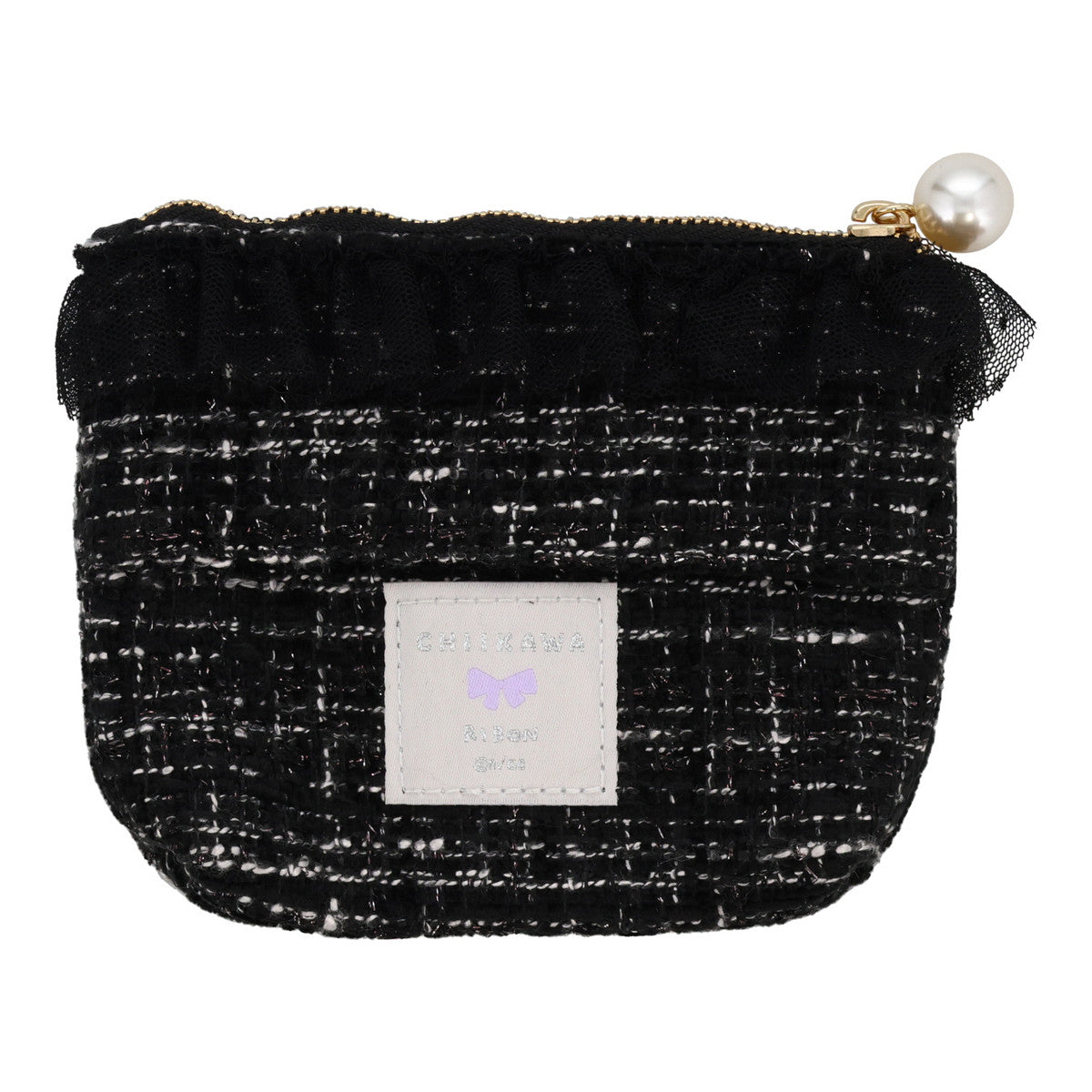 ちいかわ ツイードティッシュポーチ（モモンガリボン）