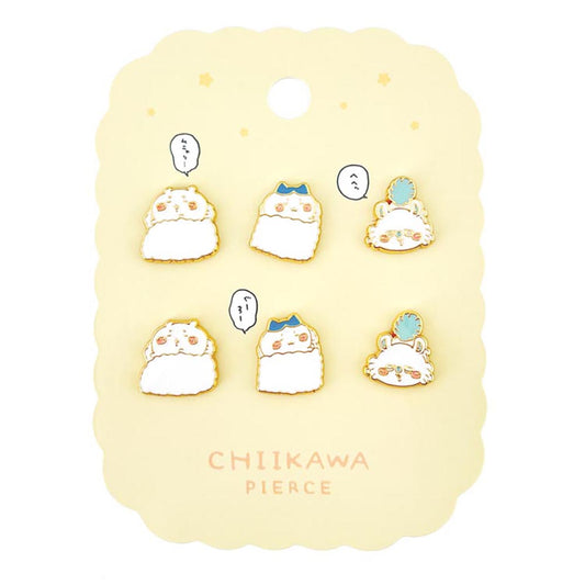 Chiikawa 6-Piece Earrings (Gold)