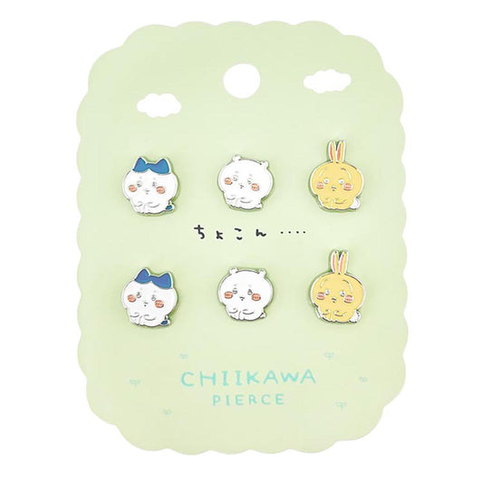 Chiikawa 6-Piece Earrings (Silver)