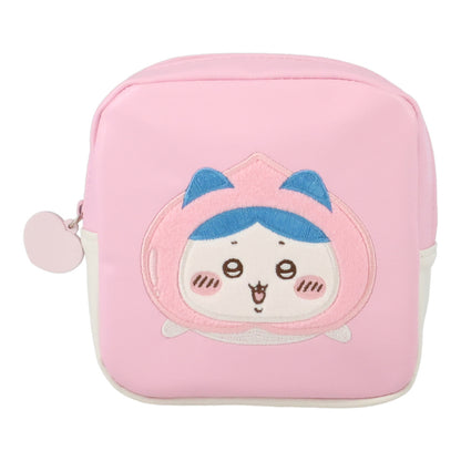 Chiikawa Square Pouch (Peach Hachiware)