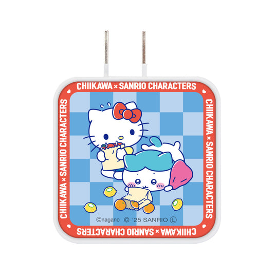 ちいかわ×サンリオキャラクターズ スーパーマーケットなUSB／USB Type-C ACアダプタ（ハチワレ＆ハローキティ）