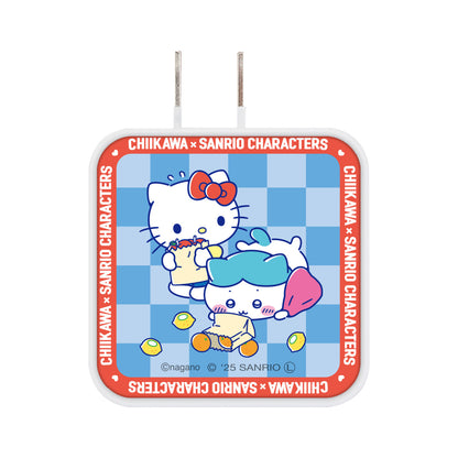 ちいかわ×サンリオキャラクターズ スーパーマーケットなUSB／USB Type-C ACアダプタ（ハチワレ＆ハローキティ）