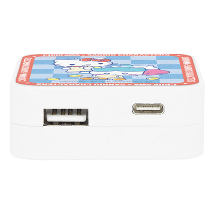 ちいかわ×サンリオキャラクターズ スーパーマーケットなUSB／USB Type-C ACアダプタ（ハチワレ＆ハローキティ）