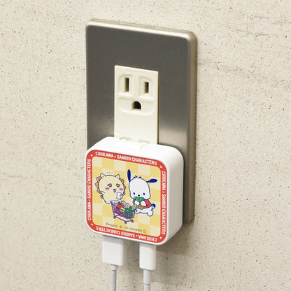 ちいかわ×サンリオキャラクターズ スーパーマーケットなUSB／USB Type-C ACアダプタ（シーサー＆ポチャッコ）