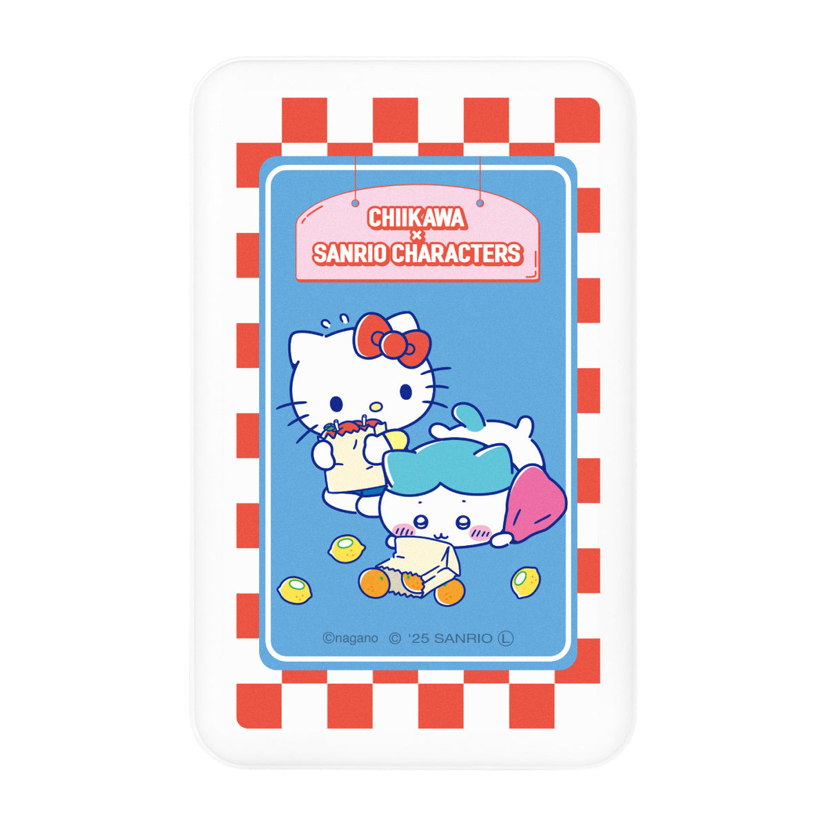 ちいかわ×サンリオキャラクターズ スーパーマーケットなMagSafe対応 ワイヤレスリチウム充電器 5000mAh（ハチワレ＆ハローキティ）