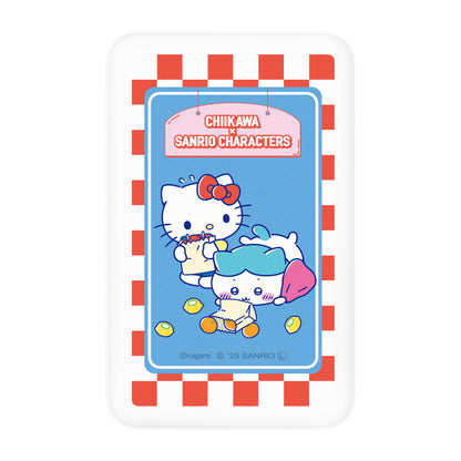 ちいかわ×サンリオキャラクターズ スーパーマーケットなMagSafe対応 ワイヤレスリチウム充電器 5000mAh（ハチワレ＆ハローキティ）