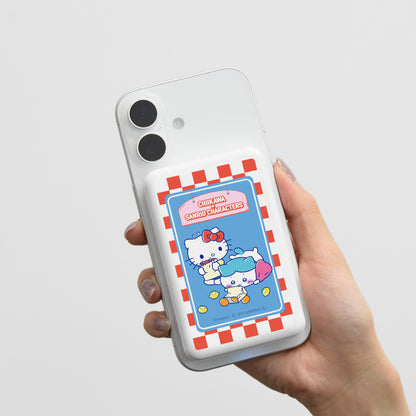 ちいかわ×サンリオキャラクターズ スーパーマーケットなMagSafe対応 ワイヤレスリチウム充電器 5000mAh（ハチワレ＆ハローキティ）
