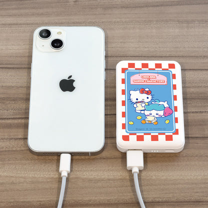 ちいかわ×サンリオキャラクターズ スーパーマーケットなMagSafe対応 ワイヤレスリチウム充電器 5000mAh（ハチワレ＆ハローキティ）