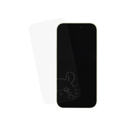 ちいかわ iPhone 16/15/15Pro/14/14Pro/13/13Pro対応 ガラススクリーンプロテクター（モモンガ）