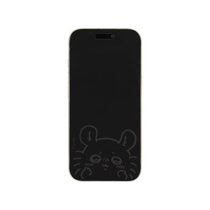 ちいかわ iPhone 16Pro対応 ガラススクリーンプロテクター（モモンガ）
