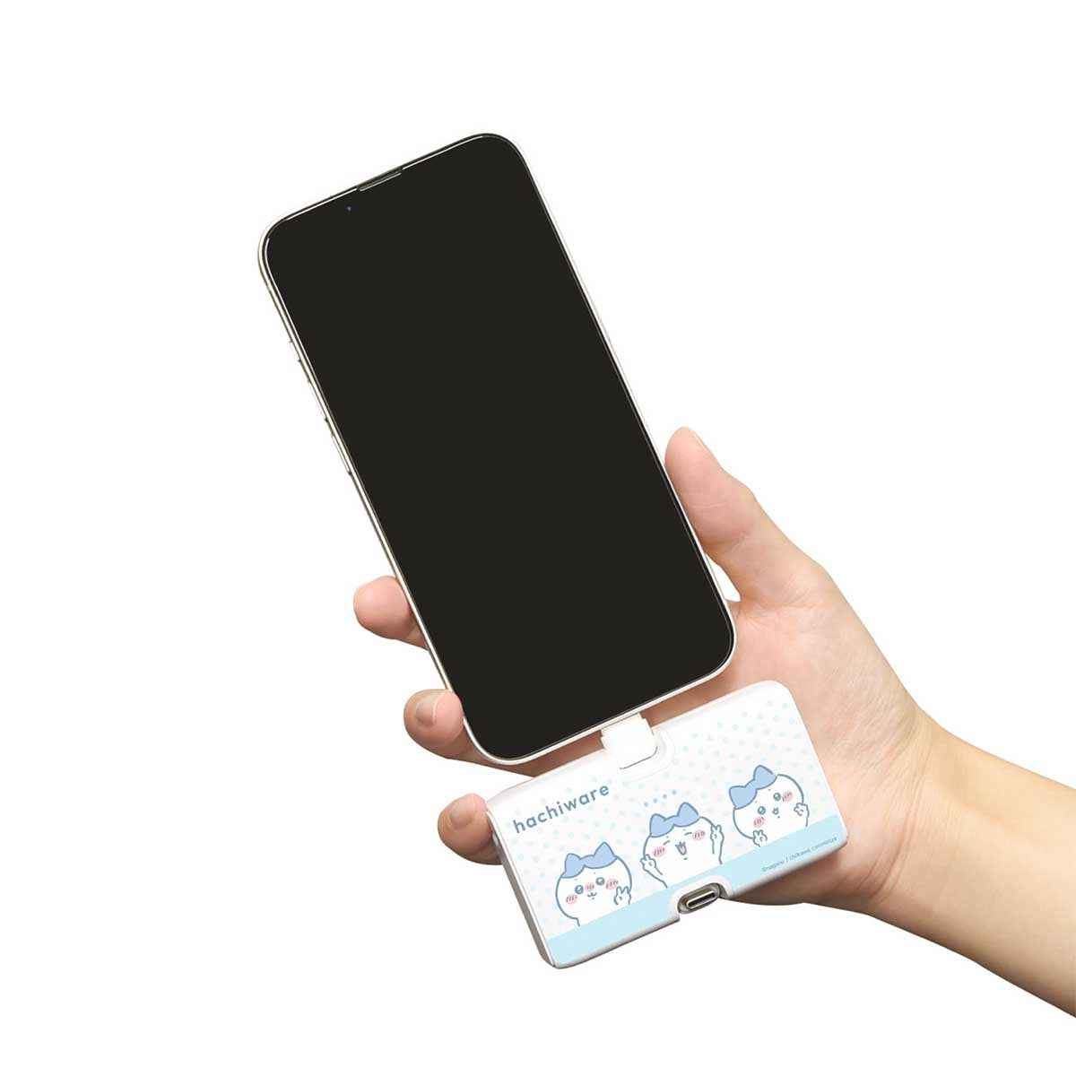 ちいかわ Lightning/Type-Cコネクタ付き リチウムイオン充電器（ハチワレ）