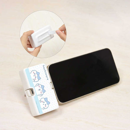 ちいかわ Lightning/Type-Cコネクタ付き リチウムイオン充電器（ハチワレ）