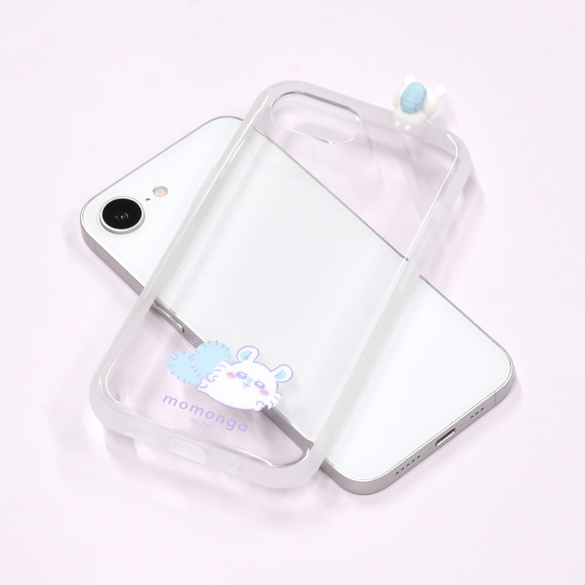 ちいかわ フレーム IIIIfit Clear iPhone16e対応ケース（モモンガ）