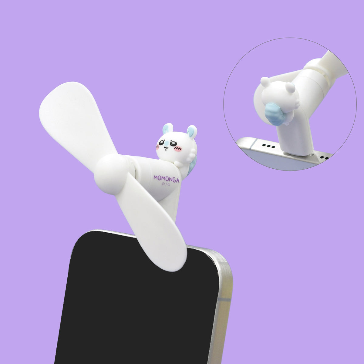 ちいかわ コネクタ付きミニクールファン USB Type-C（モモンガ）