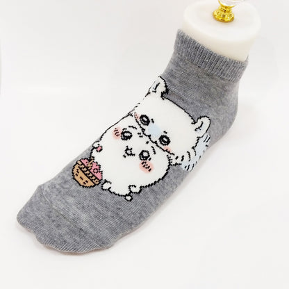 Chiikawa Sneaker Length Socks (Chiikawa Momonga) Women's