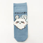 Chiikawa Sneaker Length Socks (Momonga Fuzz Ball) Men's