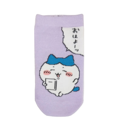 Chiikawa Sneaker-length Socks (Hachiware Ohayo) for Kids