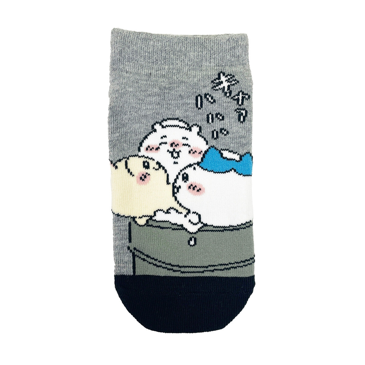 Chiikawa Sneaker-Length Socks (Bath, Gray) Kids