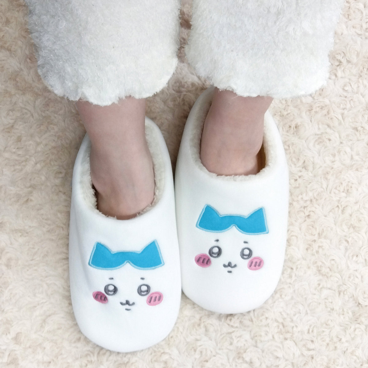 Chiikawa Cozy Room Shoes (Hachiware) for Women