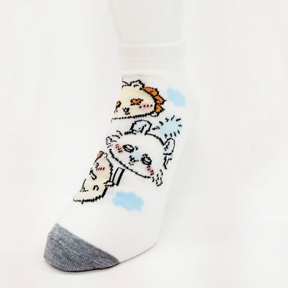 Chiikawa Sneaker Length Socks (Sky) Men's