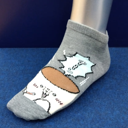 치이카와 스니커즈 짧은 삭스 (쿠리만쥬 빙수 그레이) 남성용