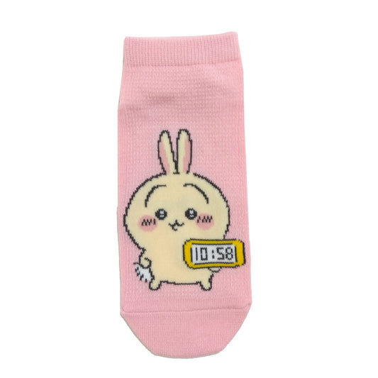 Chiikawa Mesh Sneaker-Length Socks (Usagi Clock)