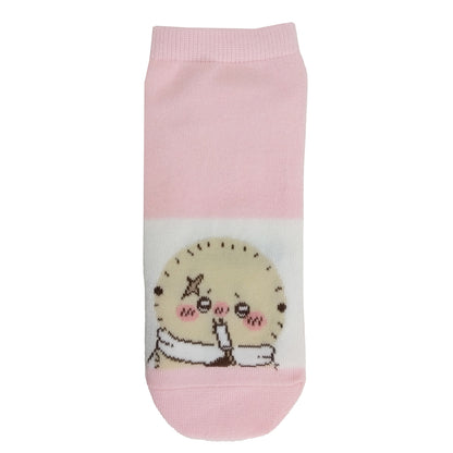 Chiikawa Sneaker-Length Socks (Rakko Ice) for Women