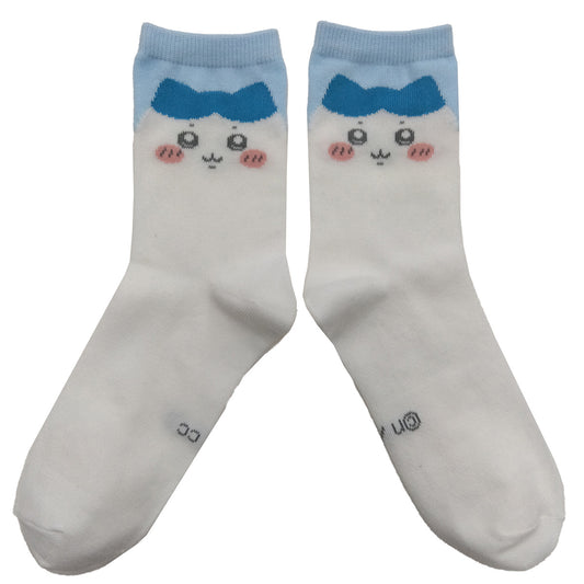 Chiikawa Crew Socks (Hachiware Face) for Women