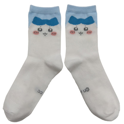Chiikawa Crew Socks (Hachiware Face) for Women