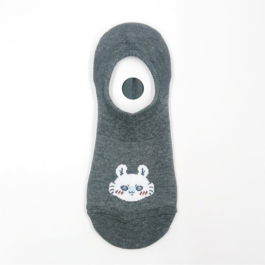 Chiikawa Kokopita Sneaker-Length Socks (Momonga Charcoal)