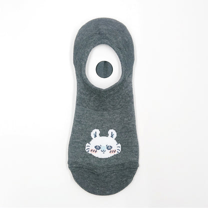 Chiikawa Kokopita Sneaker-Length Socks (Momonga Charcoal)