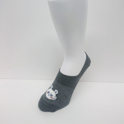 Chiikawa Kokopita Sneaker-Length Socks (Momonga Charcoal)