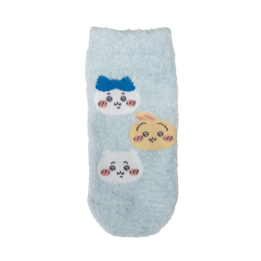 Chiikawa Fluffy Sneaker-Length Socks (face Mint) Kids'