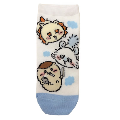 Chiikawa Sneaker Length Socks (Sub Sky) Women's