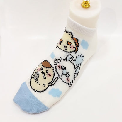 Chiikawa Sneaker Length Socks (Sub Sky) Women's