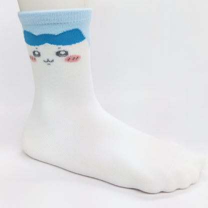 Chiikawa Crew Socks (Hachiware Face)