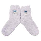 Chiikawa Fluffy Crew Socks (Hachiware Purple) Women's