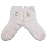 Chiikawa Fluffy Crew Socks (Usagi Pink) Women's