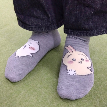 ちいかわ スニーカー丈ソックス（ちいかわうさぎ左右）メンズ用