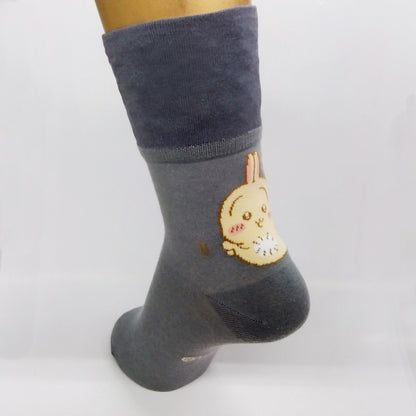 ちいかわ 折返しクルーソックス（うさぎ）レディース用