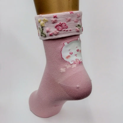 吉伊卡哇 翻邊中筒襪（吉伊卡哇）女士款