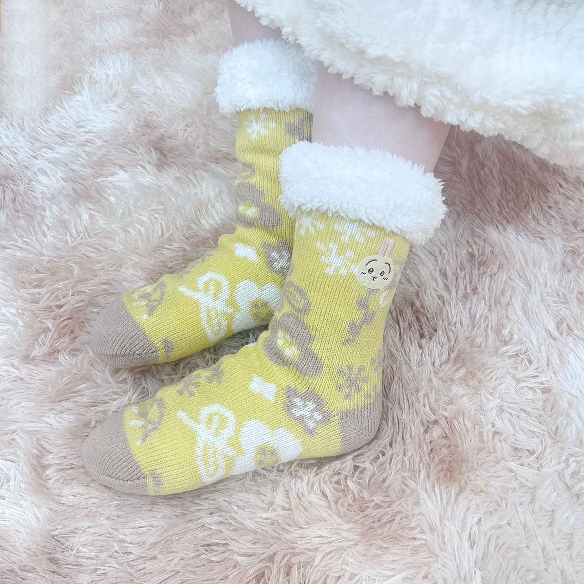 ちいかわ モコモコルームソックス（うさぎ）