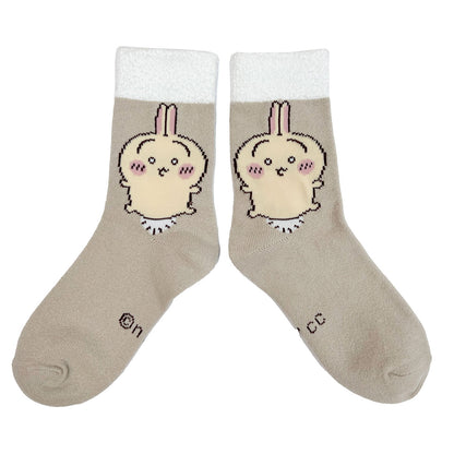 Chiikawa Top Moltom Crew Socks (Usagi) - Women