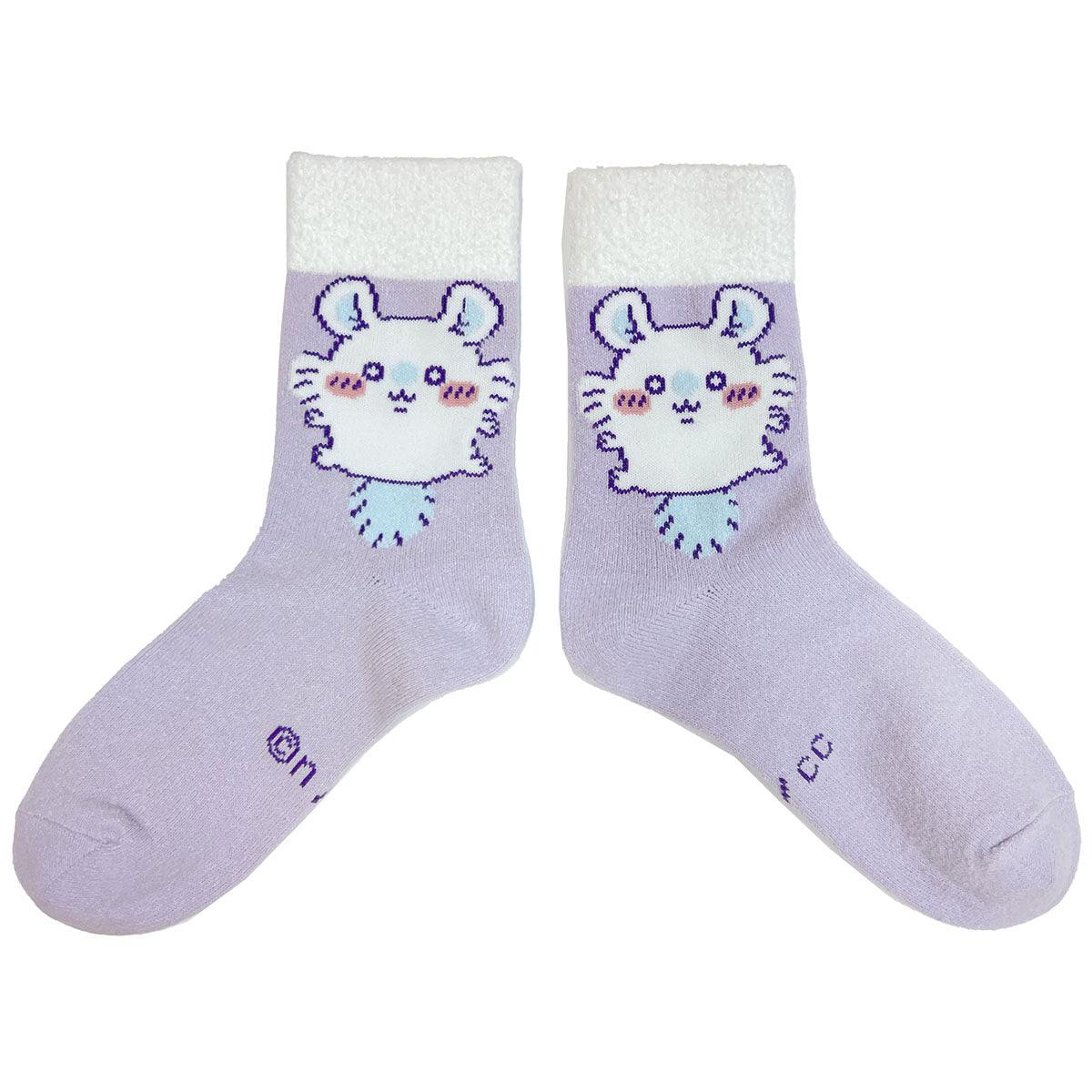 Chiikawa Top Moltom Crew Socks (Momonga) - Women