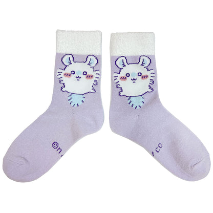 Chiikawa Top Moltom Crew Socks (Momonga) - Women