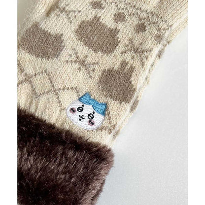 Chiikawa Smartphone-Compatible Gloves (Hachiware Ivory)