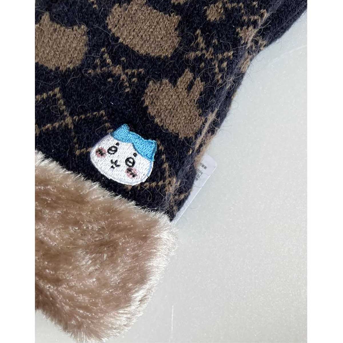 Chiikawa Smartphone-Compatible Gloves (Hachiware Navy)