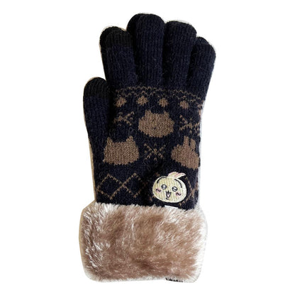 ちいかわ スマホ対応手袋（うさぎ ネイビー）