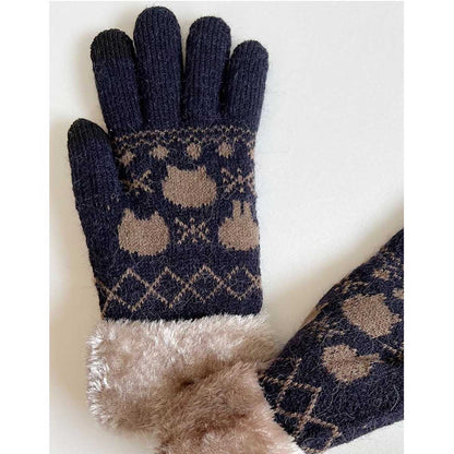 ちいかわ スマホ対応手袋（うさぎ ネイビー）